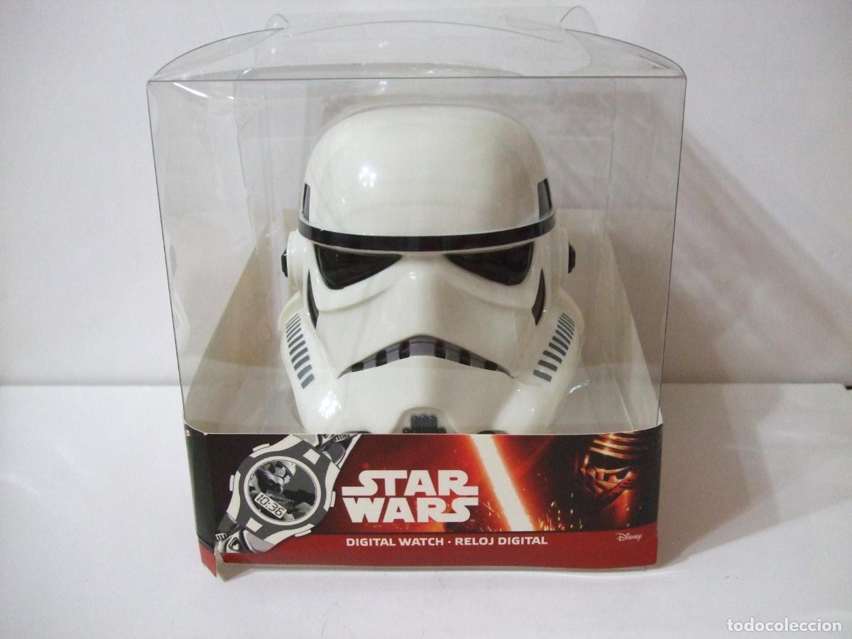 Figuras y mu&ntilde;ecos Star Wars: RELOJ DE PULSERA DIGITAL STAR WARS STORMTROOPER EN SU CAJA DIGITAL WATCH DISNEY KIDS EUROSWAN CASCO