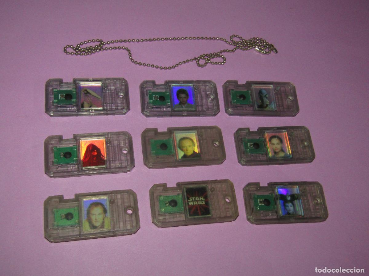 Figuras y mu&ntilde;ecos Star Wars: Antiguo Lote de 9 ComTech Chips STAR WARS de HASBRO A&ntilde;os 1990s.