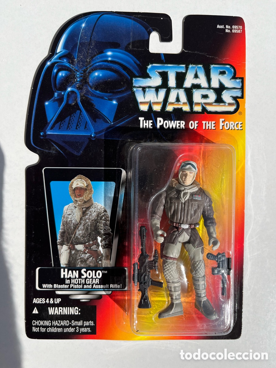 Figuras y mu&ntilde;ecos Star Wars: STAR WARS HAN SOLO HOTH GEAR CLOSED HAND KENNER 1995 POTF2 RED CARD .00 69587 MOC