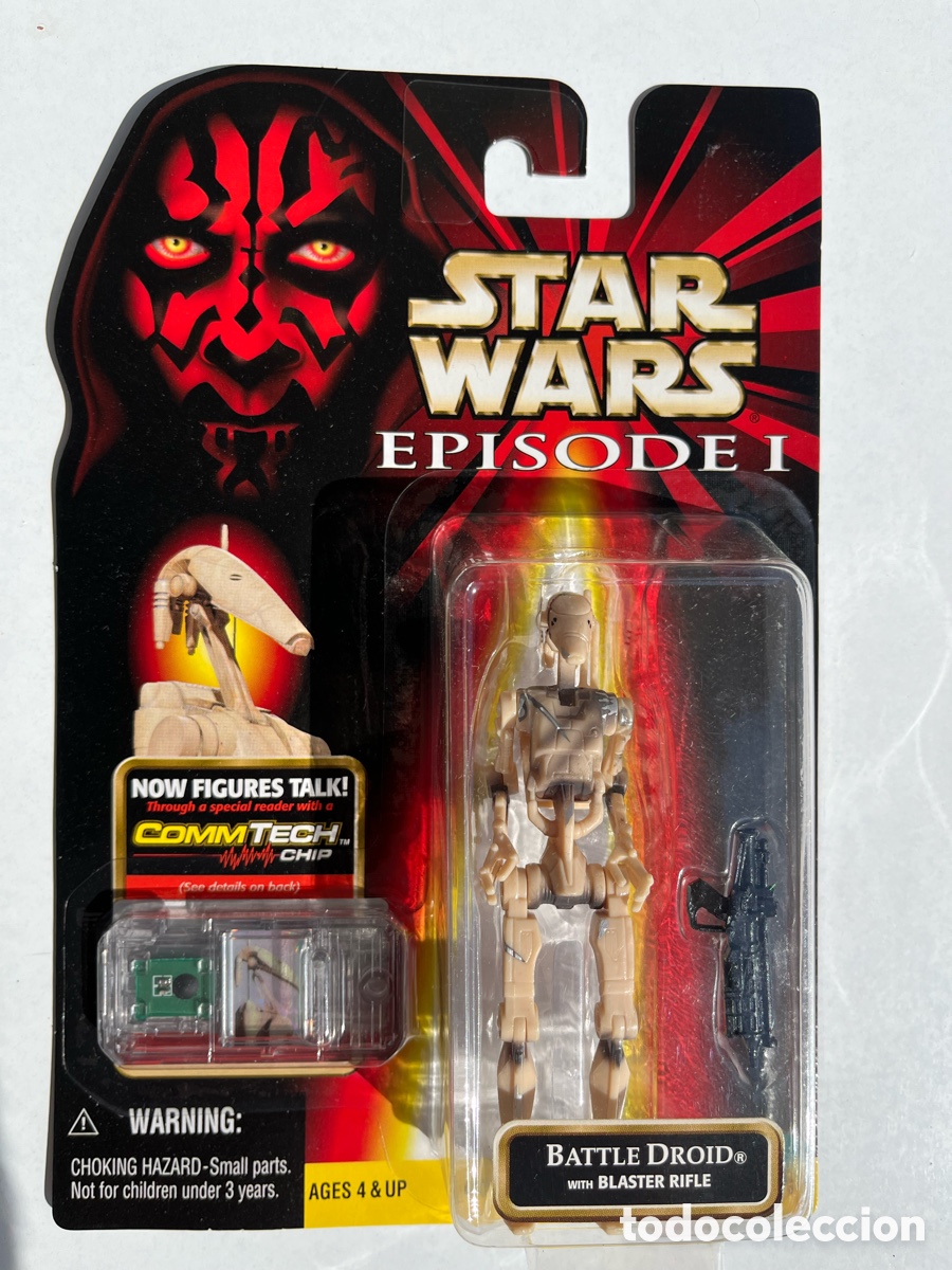 Figuras y mu&ntilde;ecos Star Wars: STAR WARS EPISODE I BATTLE DROID BATTLE DAMAGE HASBRO 1999 COMMTECH 84092 MOC