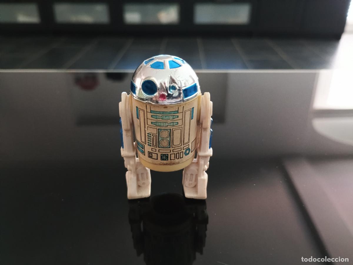 Figuras y mu&ntilde;ecos Star Wars: R2-D2 S&Oacute;LIDO GMFGI 1977 Hong Kong Pegatina y click cabeza en buen estado Kenner Star Wars Vintage