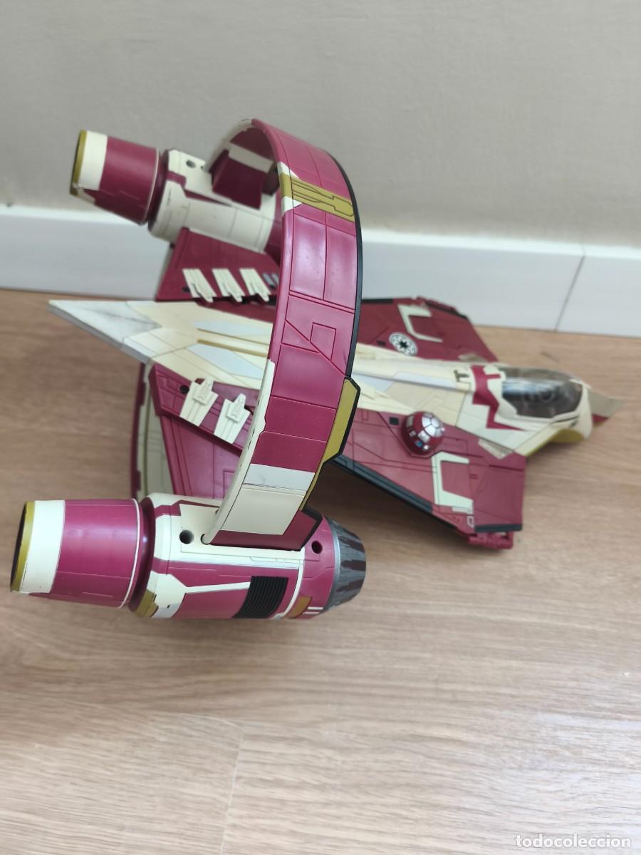 Figuras y mu&ntilde;ecos Star Wars: Nave Star Wars para figuras 3,75&rdquo; Delta-7 Jedi Starfighter con Hyperspace Ring, Incompleto, Obi-Wan