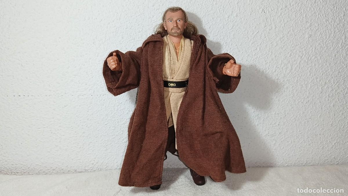 Figuras y mu&ntilde;ecos Star Wars: STAR WARS : ANTIGUA FIGURA QUI - GON JINN MAESTRO JEDI EPISODIO 1 HASBRO A&Ntilde;O 1993 12 PULGADAS