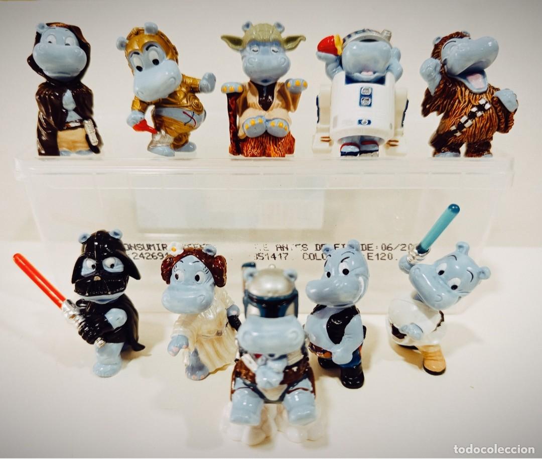 Figuras y mu&ntilde;ecos Star Wars: COLECCION COMPLETA, KINDER HIPPO STAR WARS, ESTADO PERFECTO, A&Ntilde;OS 90.