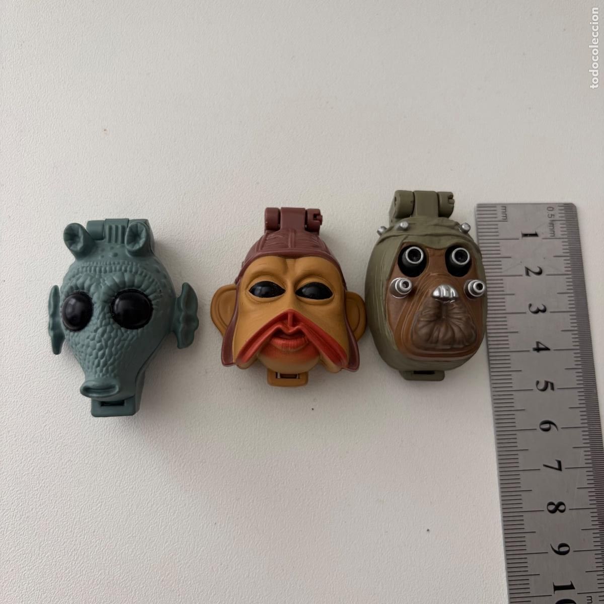 Figuras y mu&ntilde;ecos Star Wars: star wars micro machines mini heads greedo nien nunb tusken raider galoob 1996 cabezas