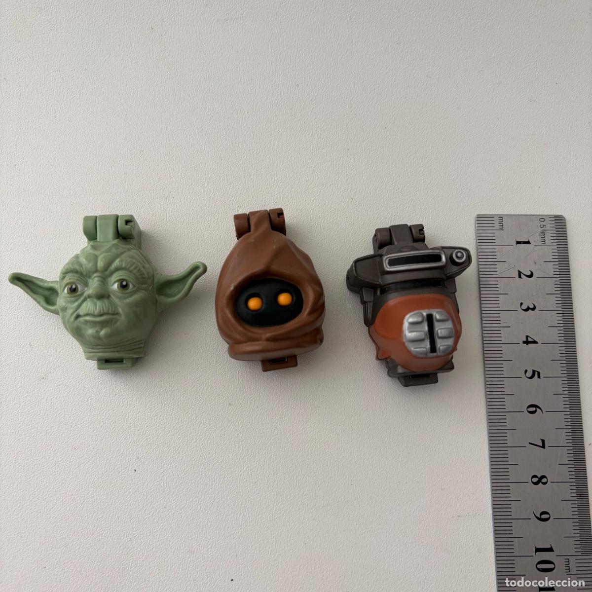 Figuras y mu&ntilde;ecos Star Wars: star wars micro machines mini heads yoda jawa leia boushh galoob 1996 cabezas
