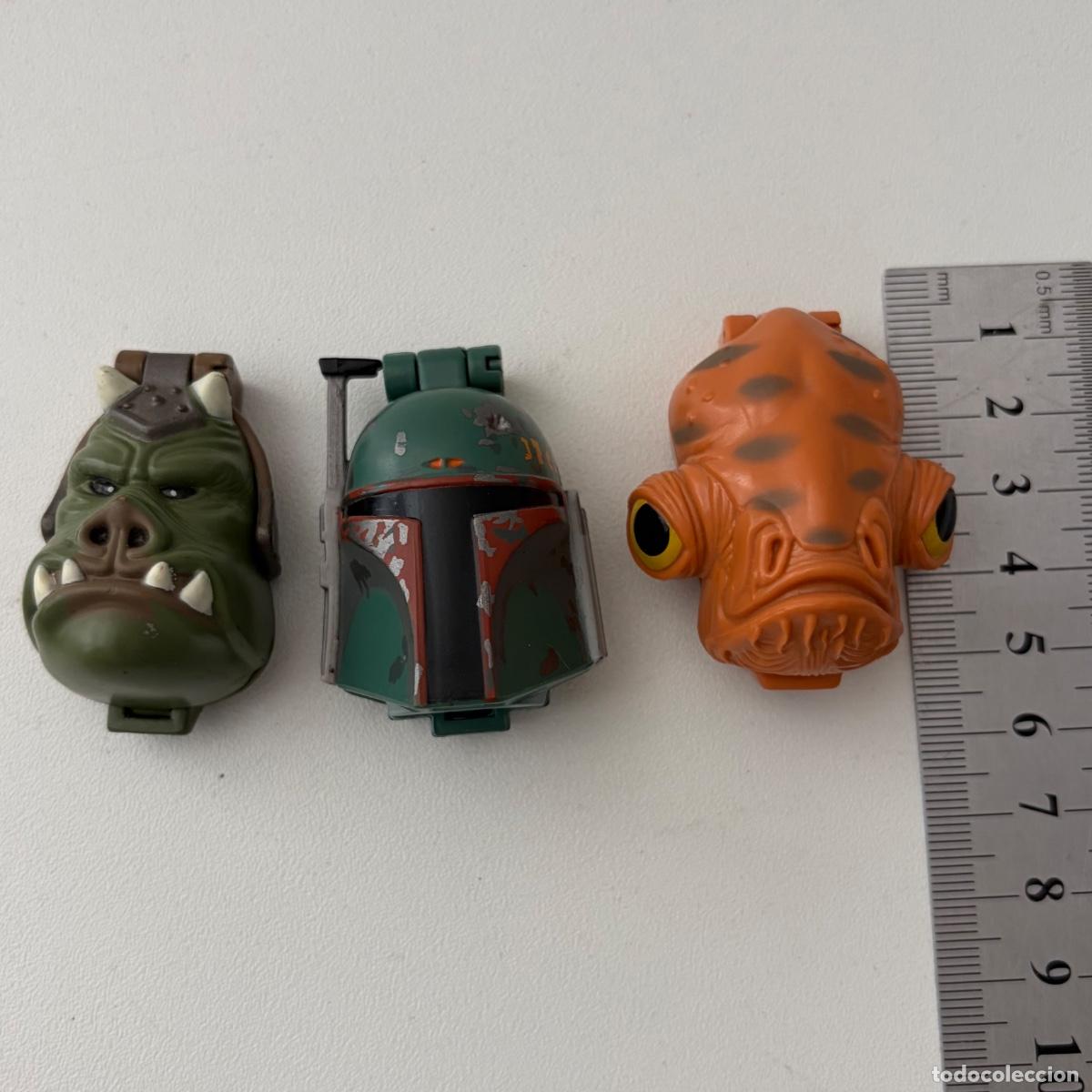 Figuras y mu&ntilde;ecos Star Wars: star wars micro machines mini heads gamorrean guard boba fett admiral ackbar galoob 1996 cabezas