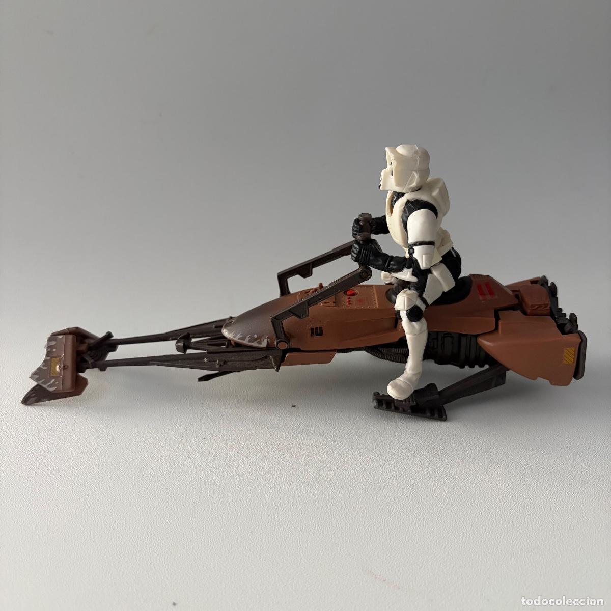 Figuras y mu&ntilde;ecos Star Wars: figura mu&ntilde;eco biker scout speeder bike star wars potf kenner 1995