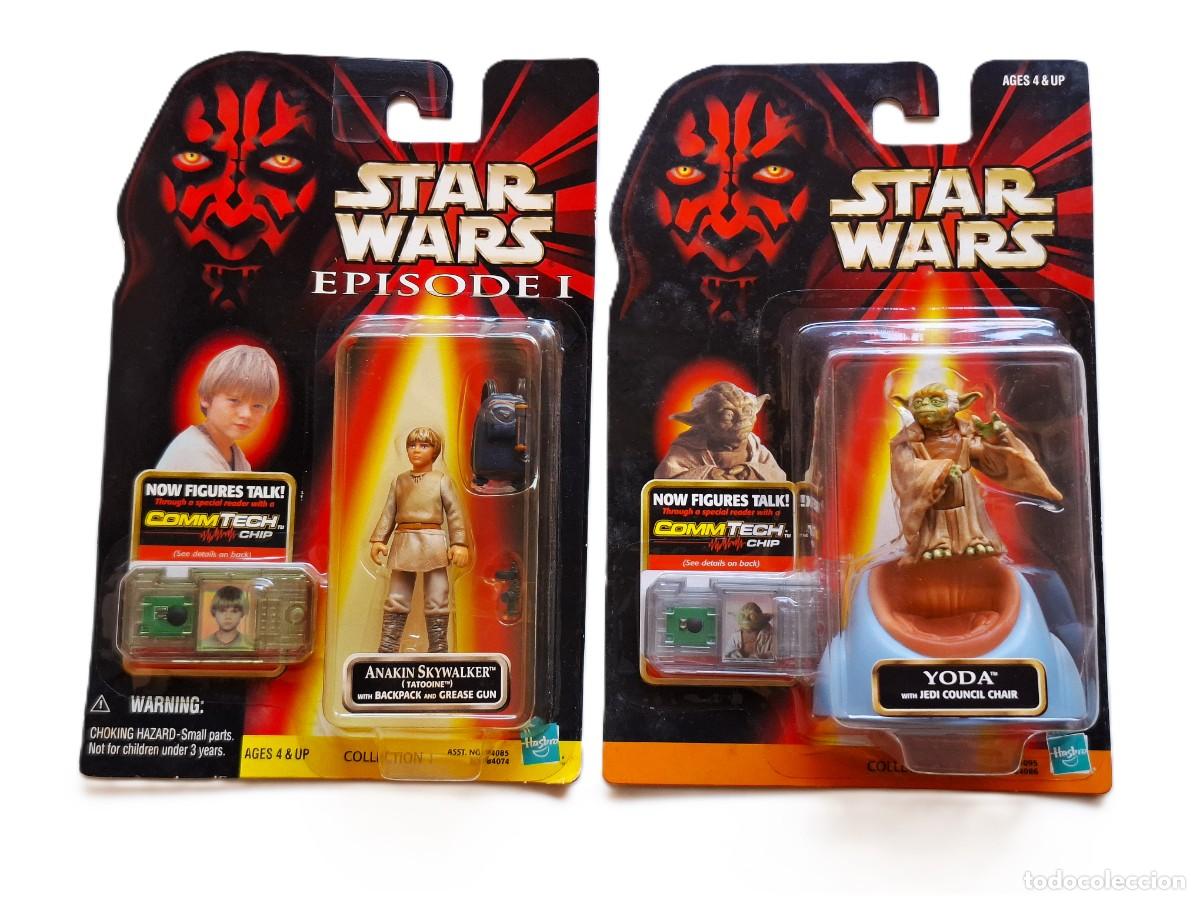 Figuras e Bonecos Star Wars: STAR WARS - ANAKIN SKYWALKER + YODA - FIGURAS 5 Y 7.CM ALTO - EN BLISTER ORIGINAL