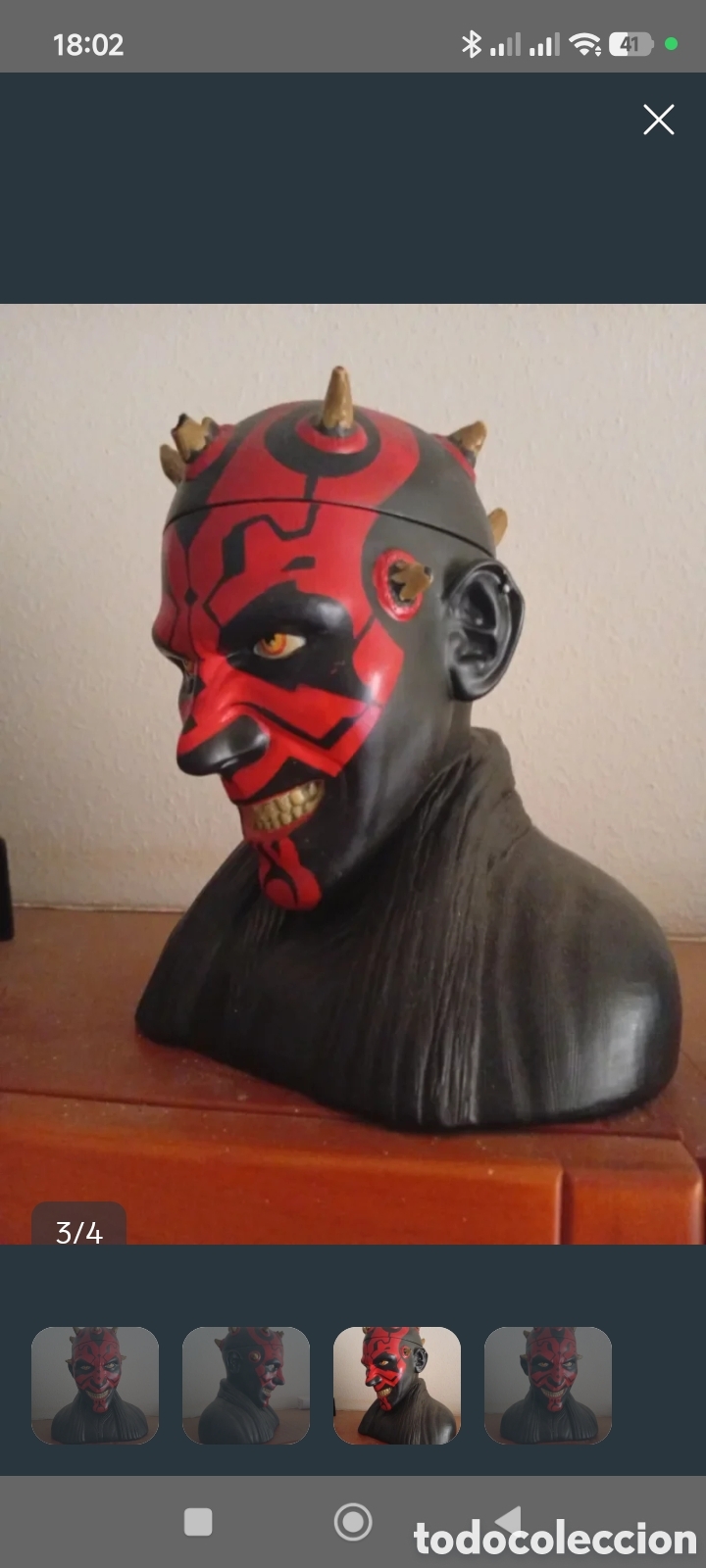 Figuras y mu&ntilde;ecos Star Wars: Busto de Darth Maul 1999 original - Foto 2