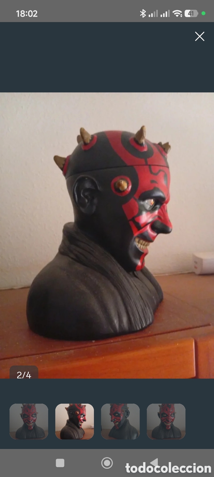 Figuras y mu&ntilde;ecos Star Wars: Busto de Darth Maul 1999 original - Foto 3