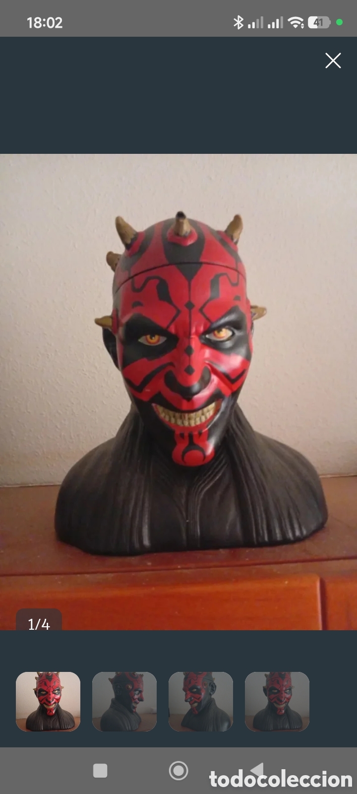 Figuras y mu&ntilde;ecos Star Wars: Busto de Darth Maul 1999 original - Foto 4