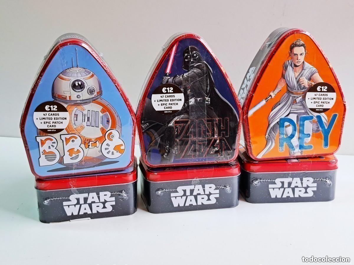 Figuras y mu&ntilde;ecos Star Wars: STAR WARS - 3 CAJAS DE CROMOS O TARJETAS Y FIGURITAS - ENTERAS, NUEVAS Y SELLADAS