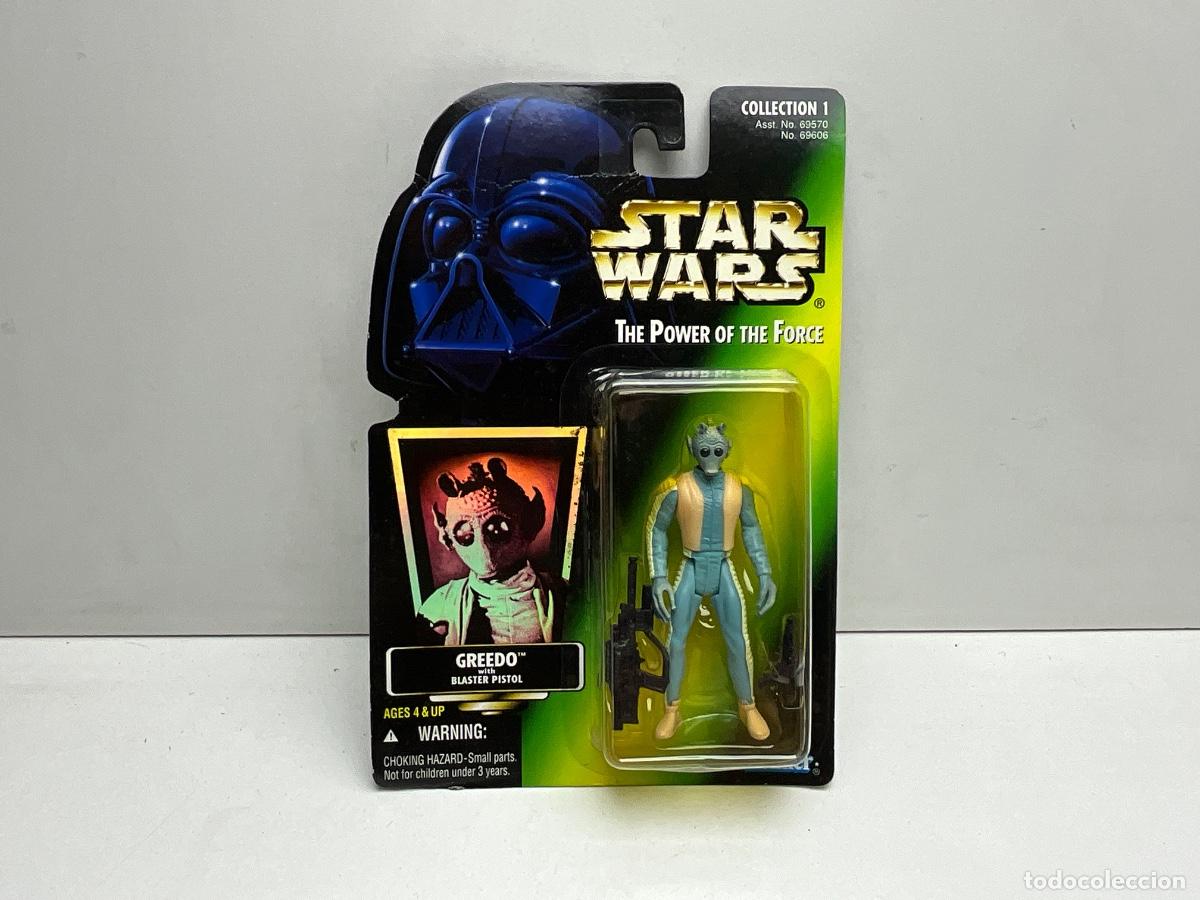 Figuras y mu&ntilde;ecos Star Wars: STAR WARS - THE POWER OF THE FORC&Eacute; - GREEDO BLASTER PISTOL - KENNER 1996 - BLISTER EST&Aacute; SIN ABRIR