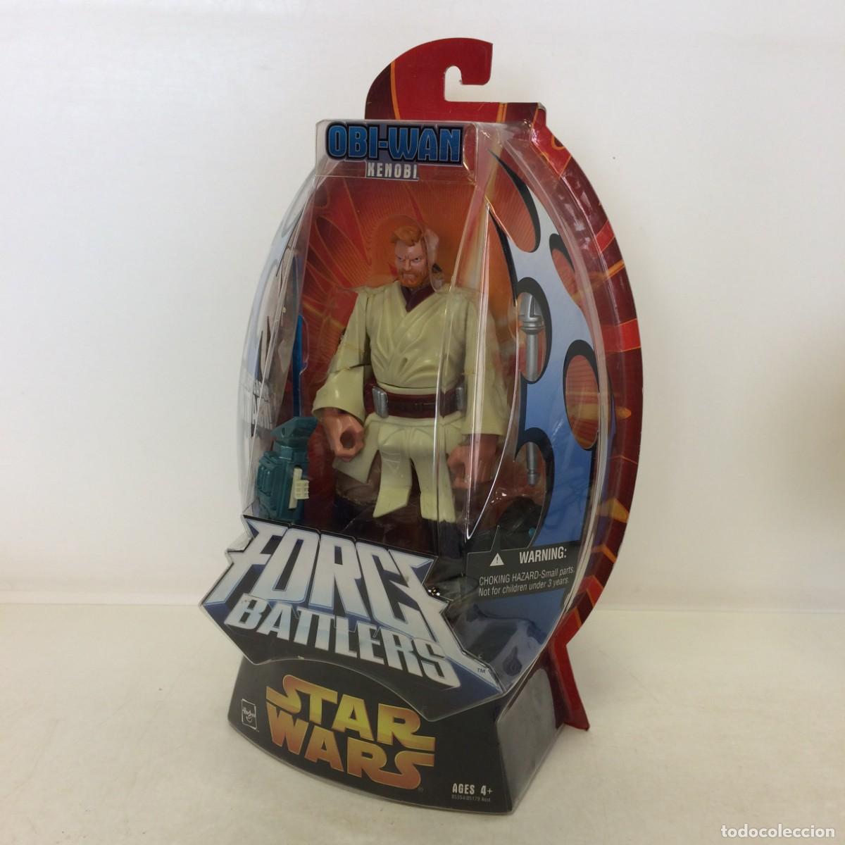 Figuras y mu&ntilde;ecos Star Wars: Star Wars: Figura OBI-WAN KENOBI - Marca HASBRO - Force Battlers / Lightsaber Attack!