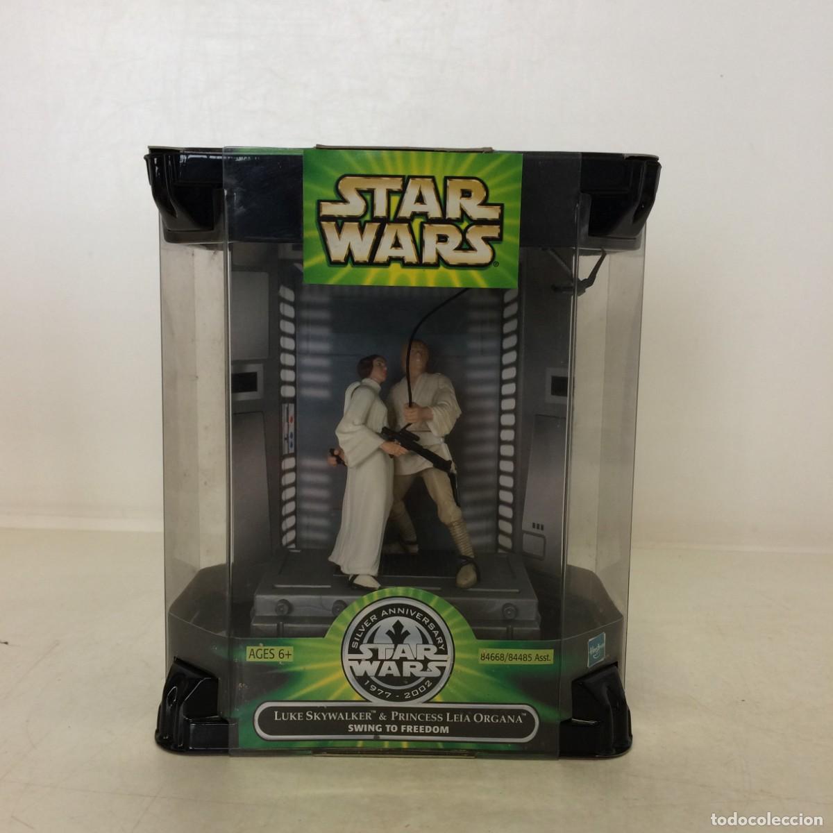 Figuras y mu&ntilde;ecos Star Wars: Star Wars: Figura LUKE SKYWALKER & PRINCESA LEIA ORGANA - Marca HASBRO - Silver Aniversary