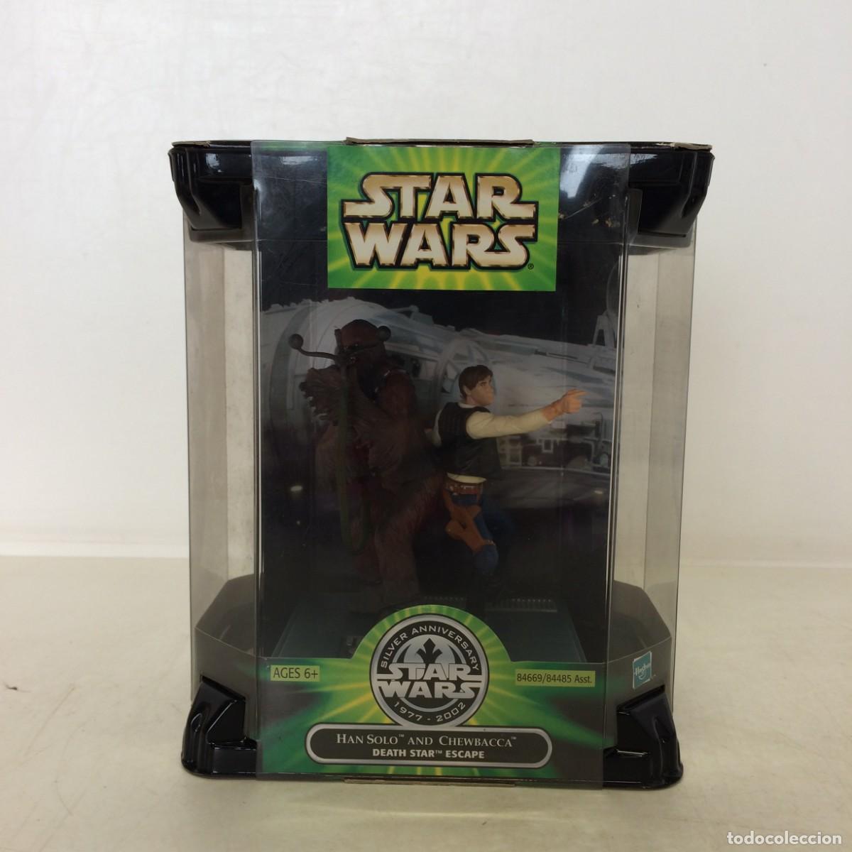 Figuras y mu&ntilde;ecos Star Wars: Star Wars: Figura HAN SOLO & CHEWBACCA - Marca HASBRO - Silver Aniversary