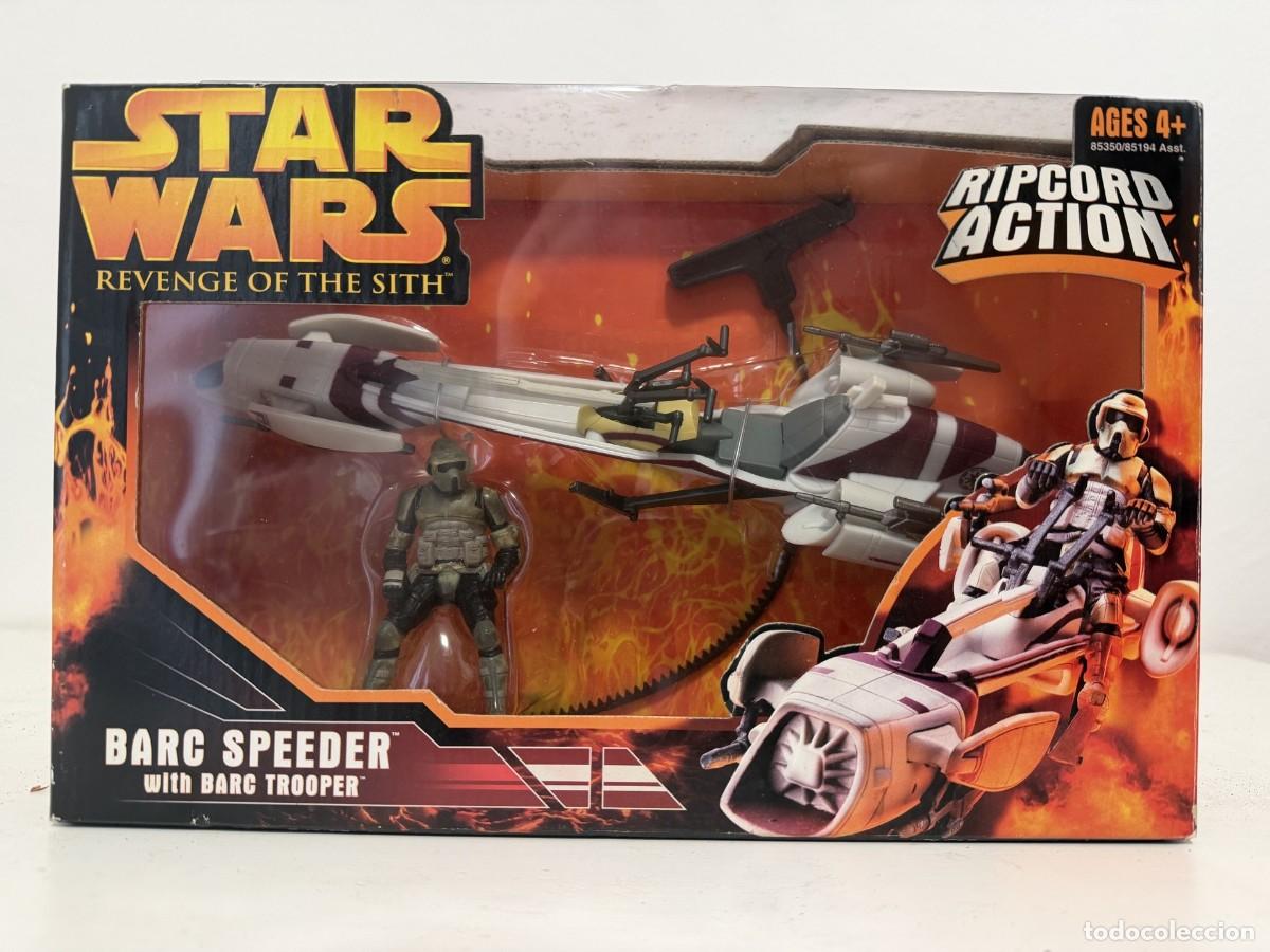 Figuras y mu&ntilde;ecos Star Wars: Hasbro Star Wars: Revenge of the Sith &mdash; &ldquo;BARC Speeder with BARC Trooper&rdquo; 2005 - Caja sellada