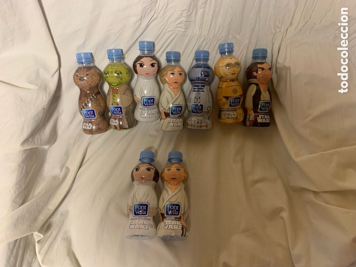 Figuras y mu&ntilde;ecos Star Wars: Lote Star wars agua font vella botellas disney Star wars