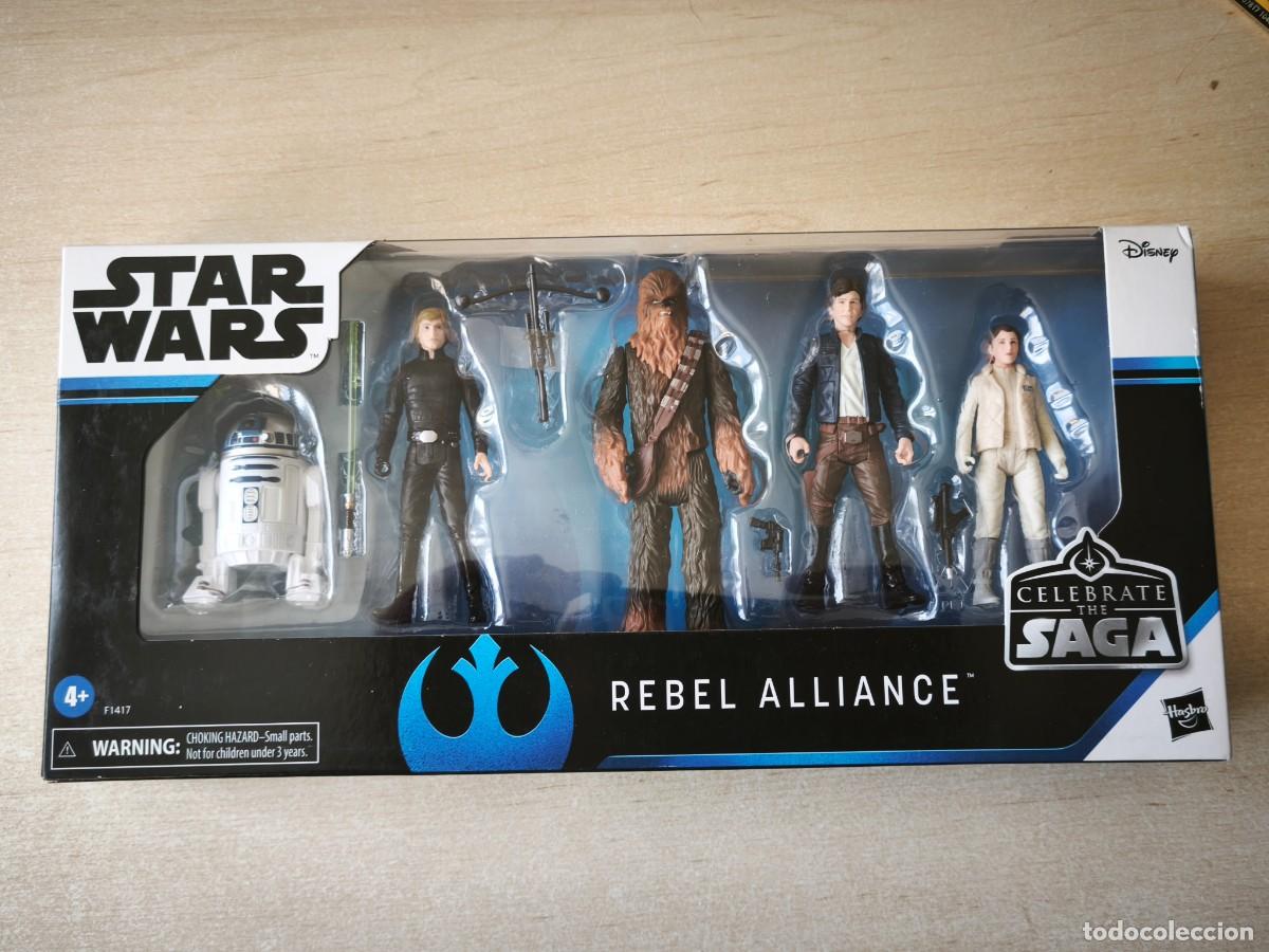 Figuras y mu&ntilde;ecos Star Wars: Set figuras Star Wars 3,75&rdquo; Rebel Alliance (R2-D2, Han Solo (Bespin), Princess Leia (Hoth), Chewbacc