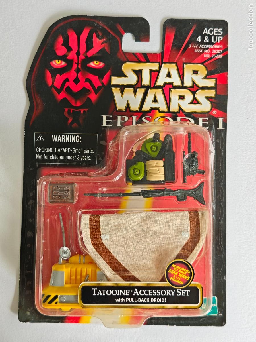 Figuras y mu&ntilde;ecos Star Wars: Star Wars Tatooine Accessory Set Hasbro 1999 Episodio I Droid MOC Precintado