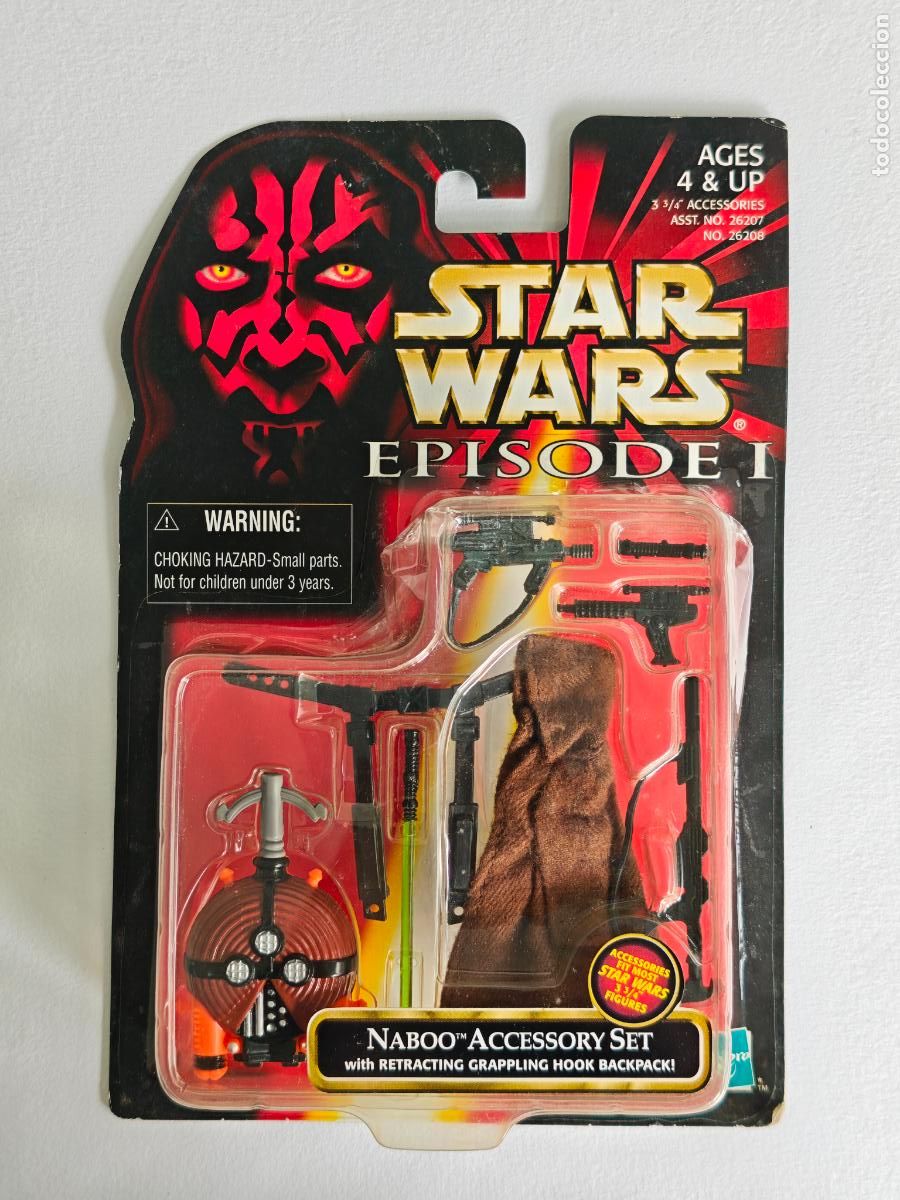 Figuras y mu&ntilde;ecos Star Wars: Star Wars Naboo Accessory Set Hasbro 1999 Episodio I Jedi MOC Precintado