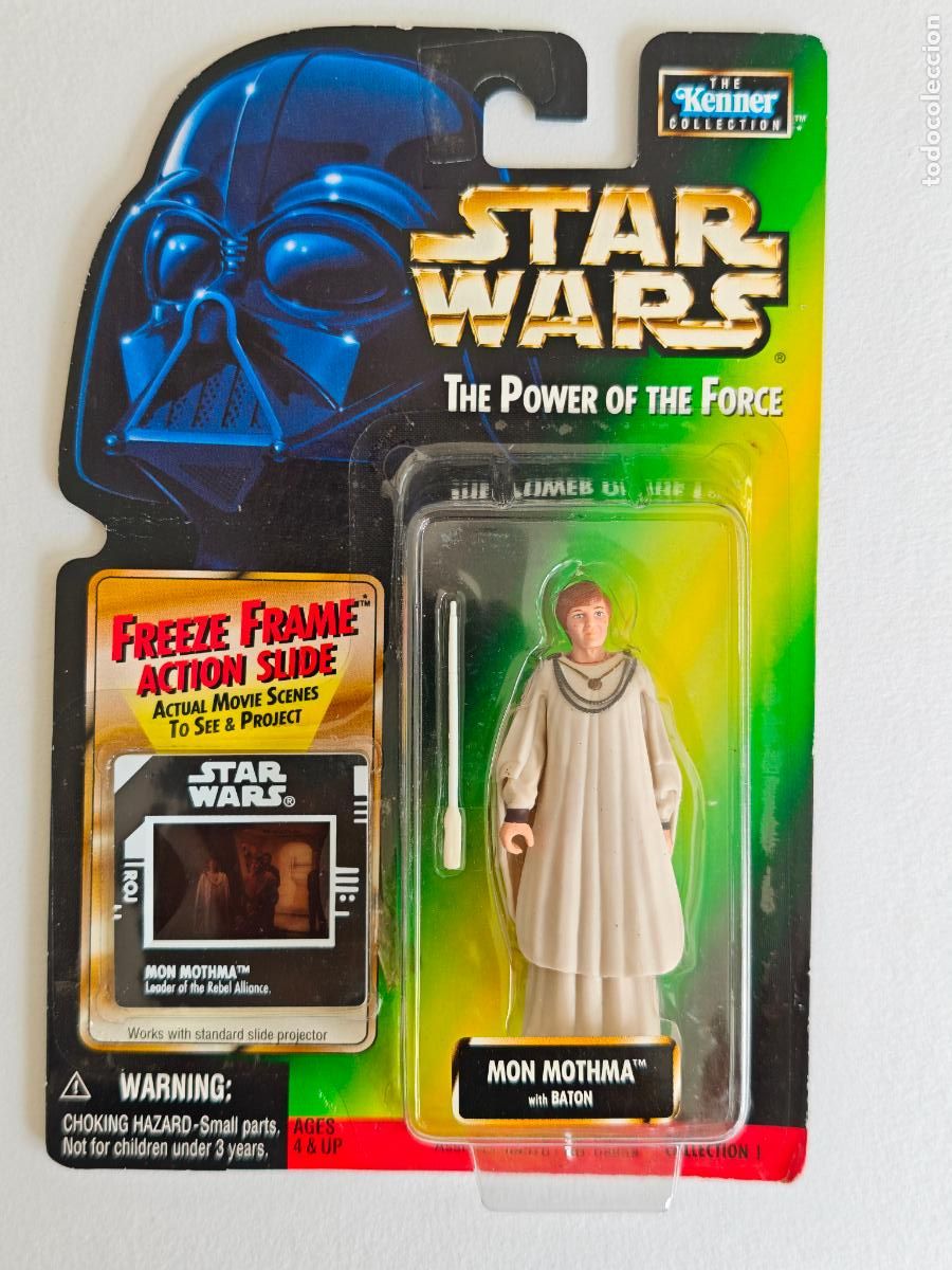 Figuras y mu&ntilde;ecos Star Wars: Figura Star Wars Mon Mothma POTF2 Freeze Frame Kenner 1998 MOC Precintado