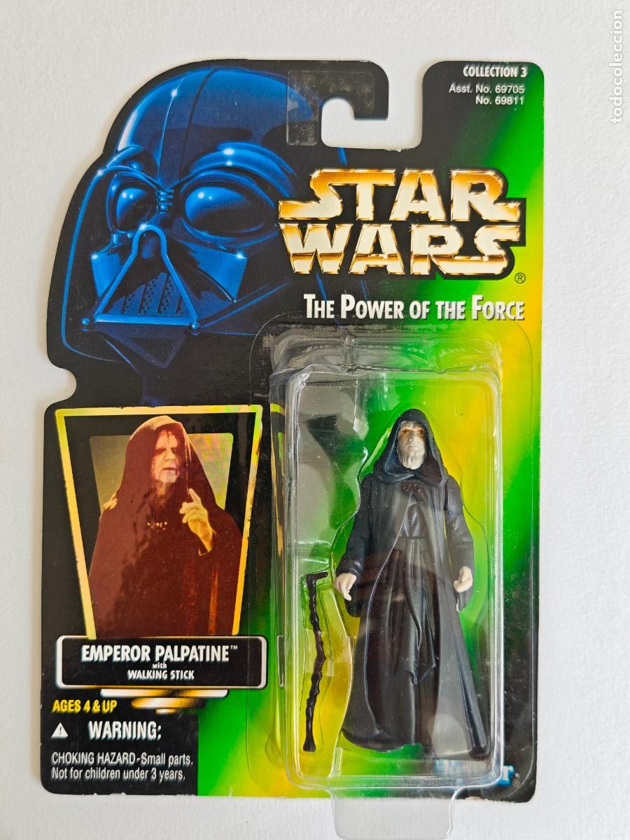 Figuras y mu&ntilde;ecos Star Wars: Figura Star Wars Emperador Palpatine POTF2 Kenner Green Card MOC Precintado
