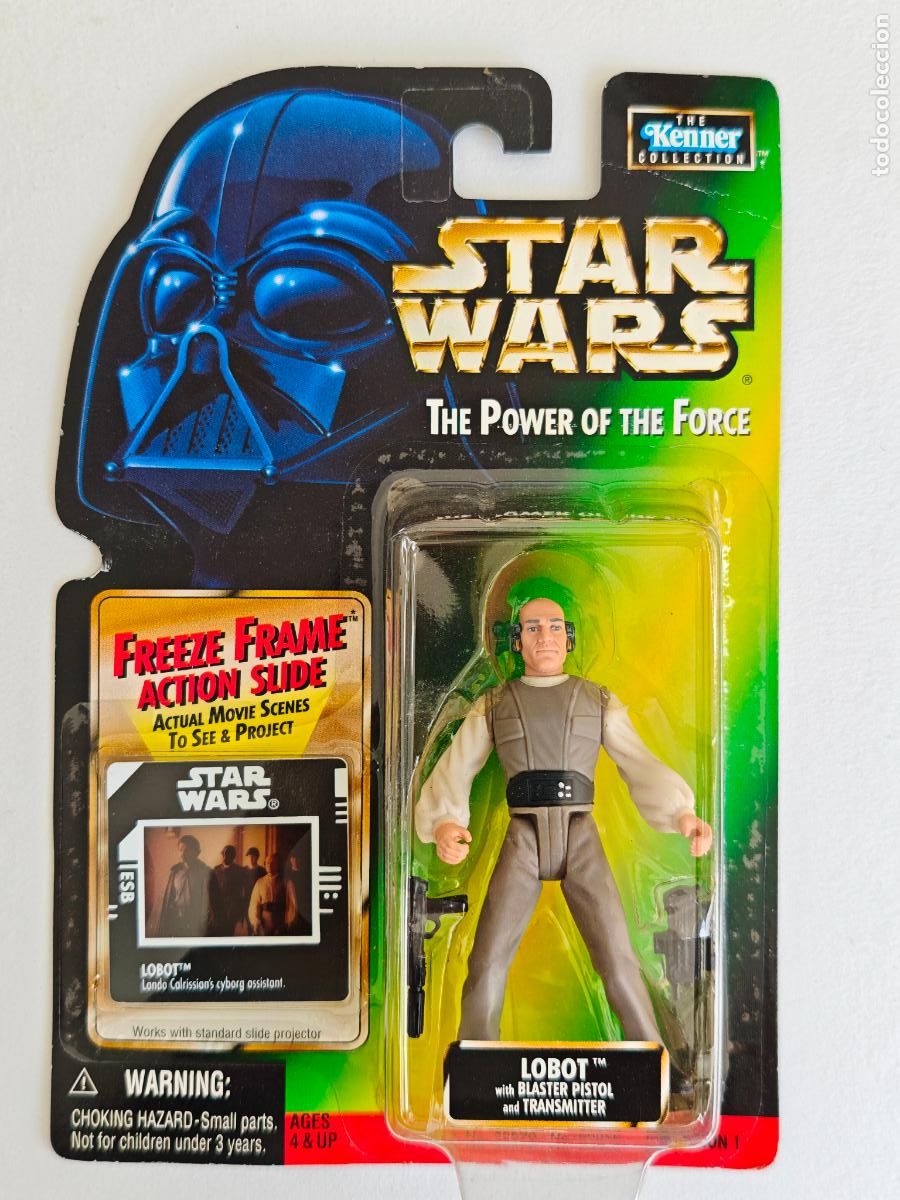 Figuras y mu&ntilde;ecos Star Wars: Figura Star Wars Lobot POTF2 Freeze Frame Kenner 1998 Bespin MOC Precintado