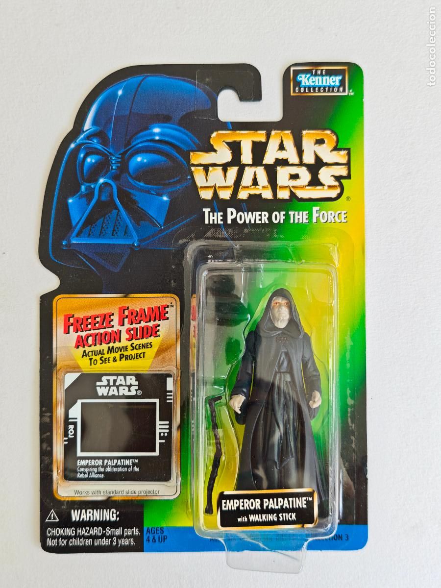 Figuras y mu&ntilde;ecos Star Wars: Figura Star Wars Emperador Palpatine POTF2 Freeze Frame Kenner 1998 MOC Precintado