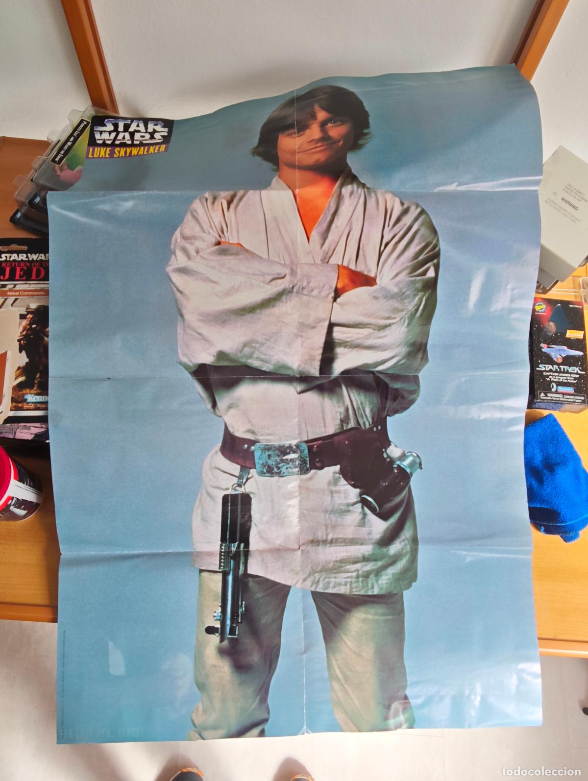 Figuras y mu&ntilde;ecos Star Wars: P&oacute;ster Vintage Star Wars Luke Skywalker 1993 Plegado Coleccionismo Lucasfilm A New Hope