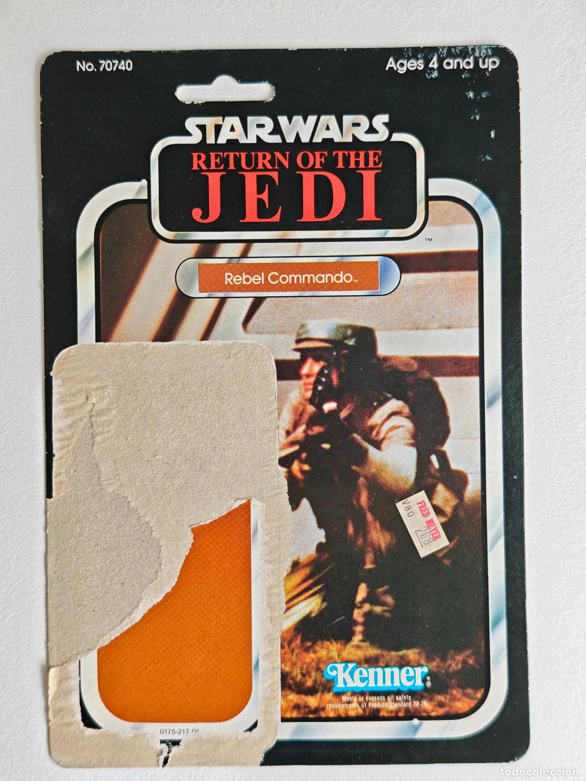 Figuras y mu&ntilde;ecos Star Wars: Cart&oacute;n Bl&iacute;ster Star Wars Return of the Jedi Rebel Commando Kenner Vintage ROTJ