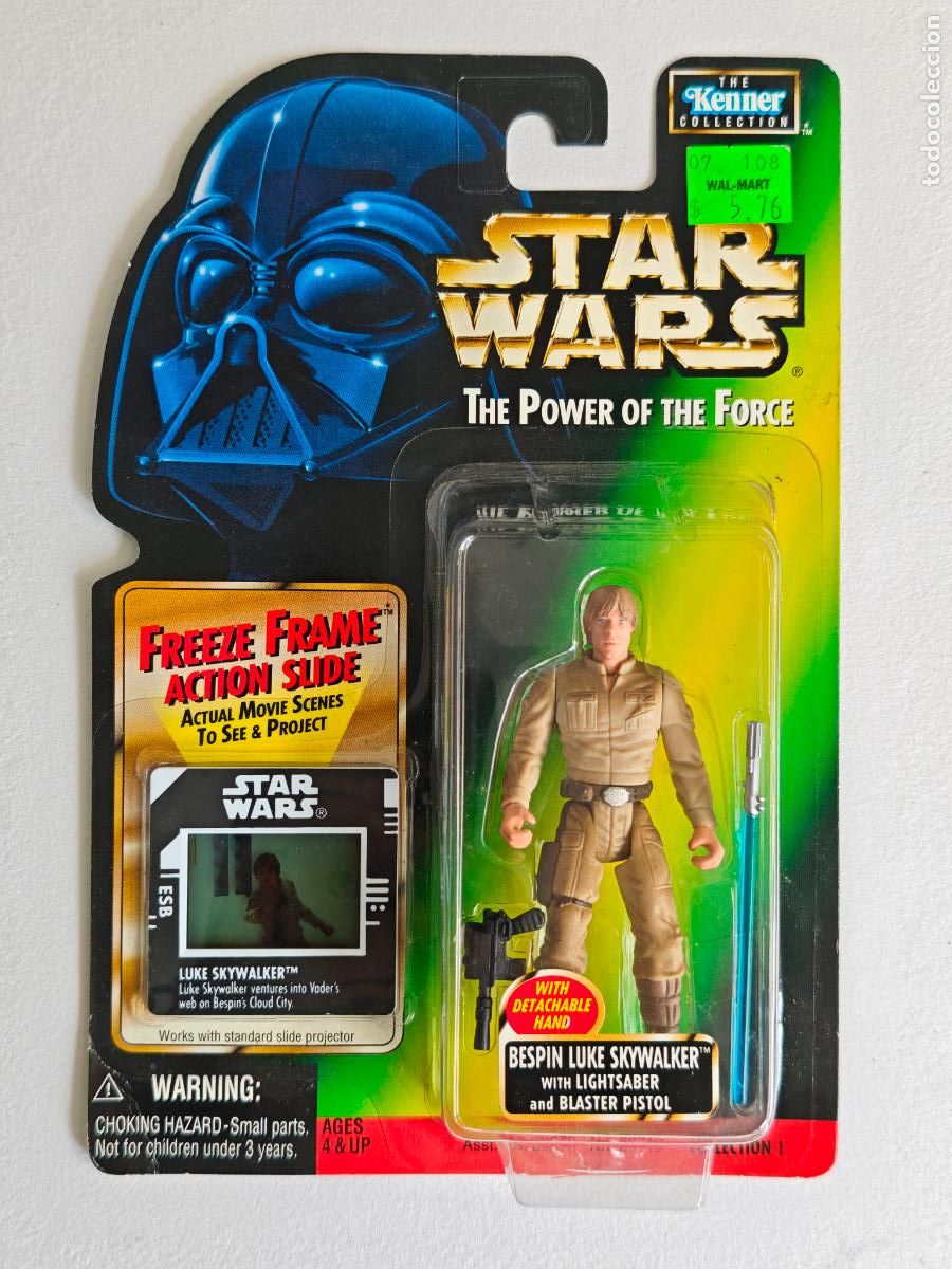 Figuras y mu&ntilde;ecos Star Wars: Figura Star Wars Bespin Luke Skywalker Freeze Frame POTF Kenner MOC Detachable Hand
