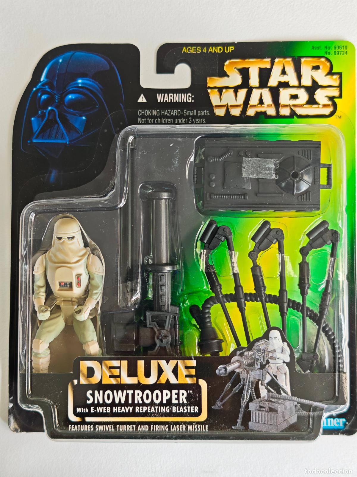 Figuras y mu&ntilde;ecos Star Wars: Figura Star Wars Snowtrooper Deluxe E-Web Heavy Repeating Blaster POTF Kenner MOC
