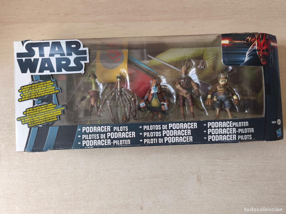 Figuras y mu&ntilde;ecos Star Wars: Set 5 figuras Star Wars 3,75&rdquo; Podracer Pilots, Episode I, with Galactic Battle Game, Disney Hasbro