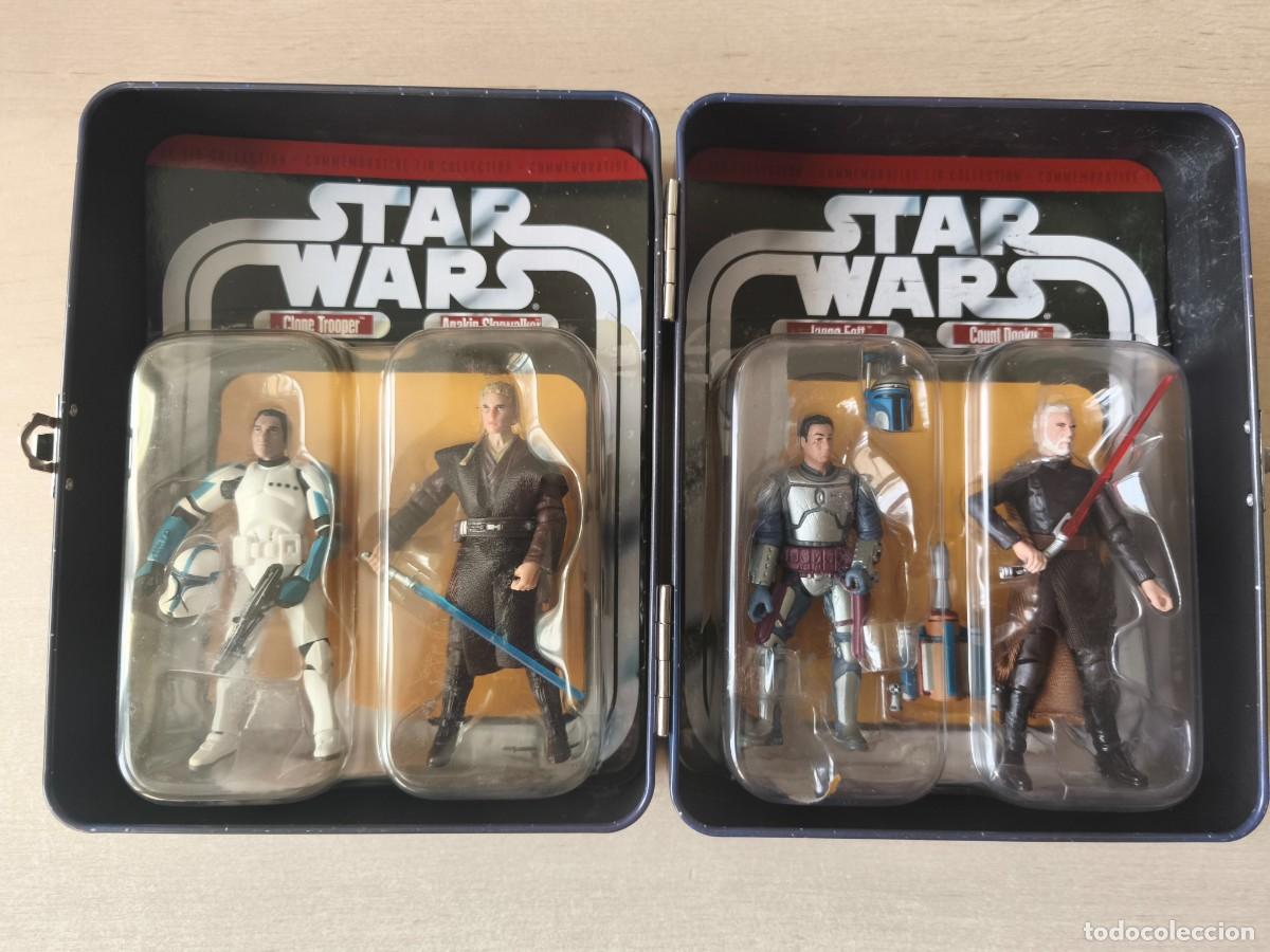 Figuras y mu&ntilde;ecos Star Wars: Set 4 figuras Star Wars Kenner 3,75&rdquo; Episode II Attack of the Clones, Hasbro 2006, 30th Anniversary