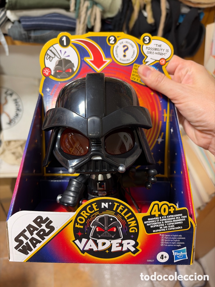 Figuras y mu&ntilde;ecos Star Wars: Figura Star Wars, Darth Vader habla en ingl&eacute;s al pulsar su cabeza