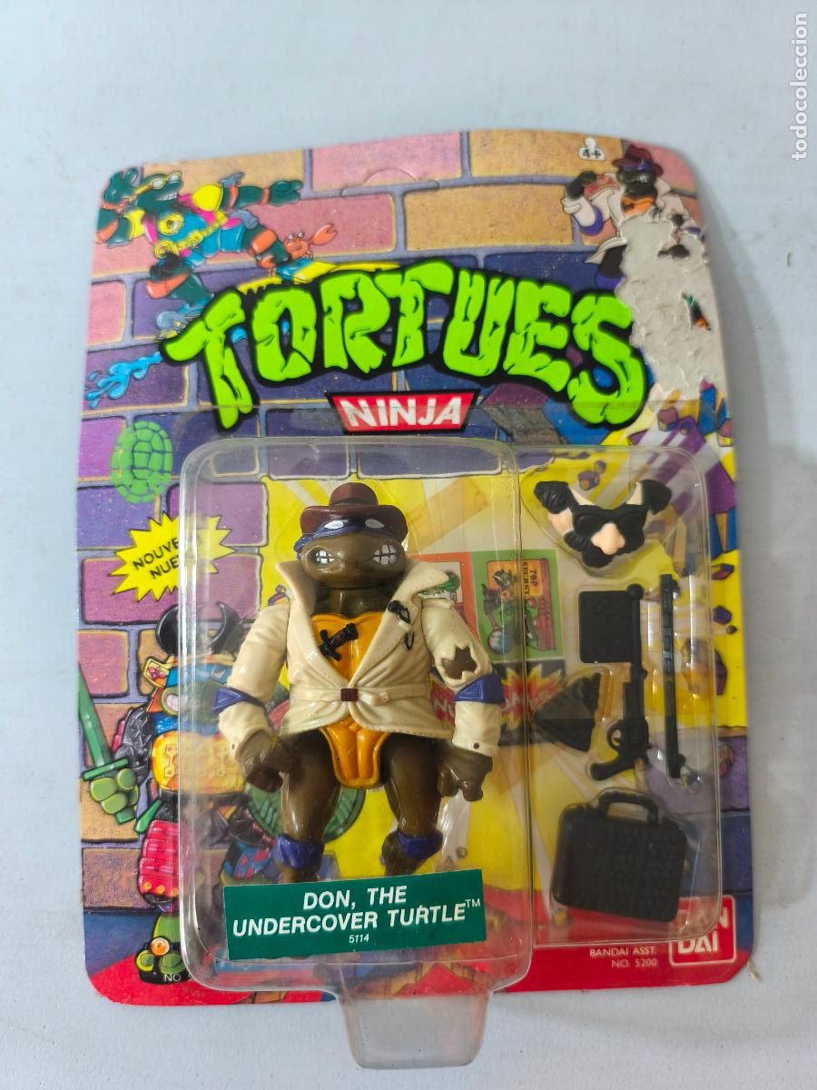 Figurines et Jouets Tortues Ninja: TORTUGAS NINJA, DON THE UNDERCOVER TURTLE, BANDAI, A&Ntilde;O 1988, EN BLISTER. CC