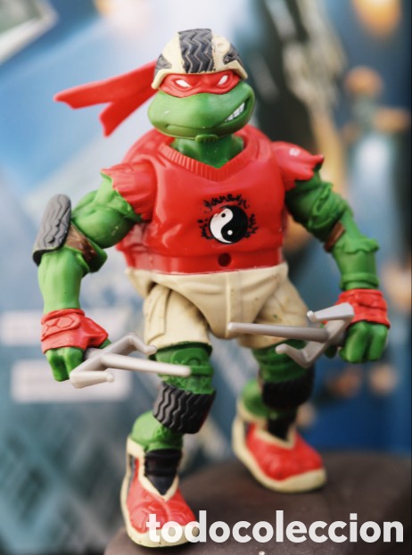 Figuras y Mu&ntilde;ecos Tortugas Ninja: TMNT Skatin' Raph. Rafael Patines. Figura Tortugas Ninja. Playmates. 2003.