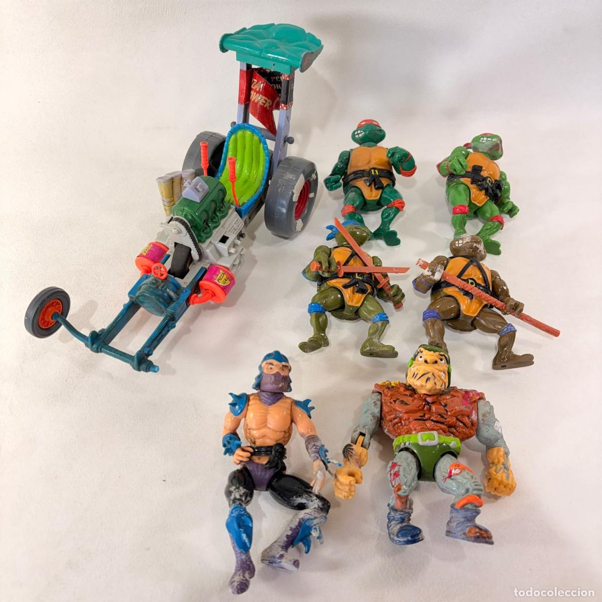 Figurines et Jouets Tortues Ninja: LOTE TORTUGAS NINJA - 6 FIGURAS + COCHE