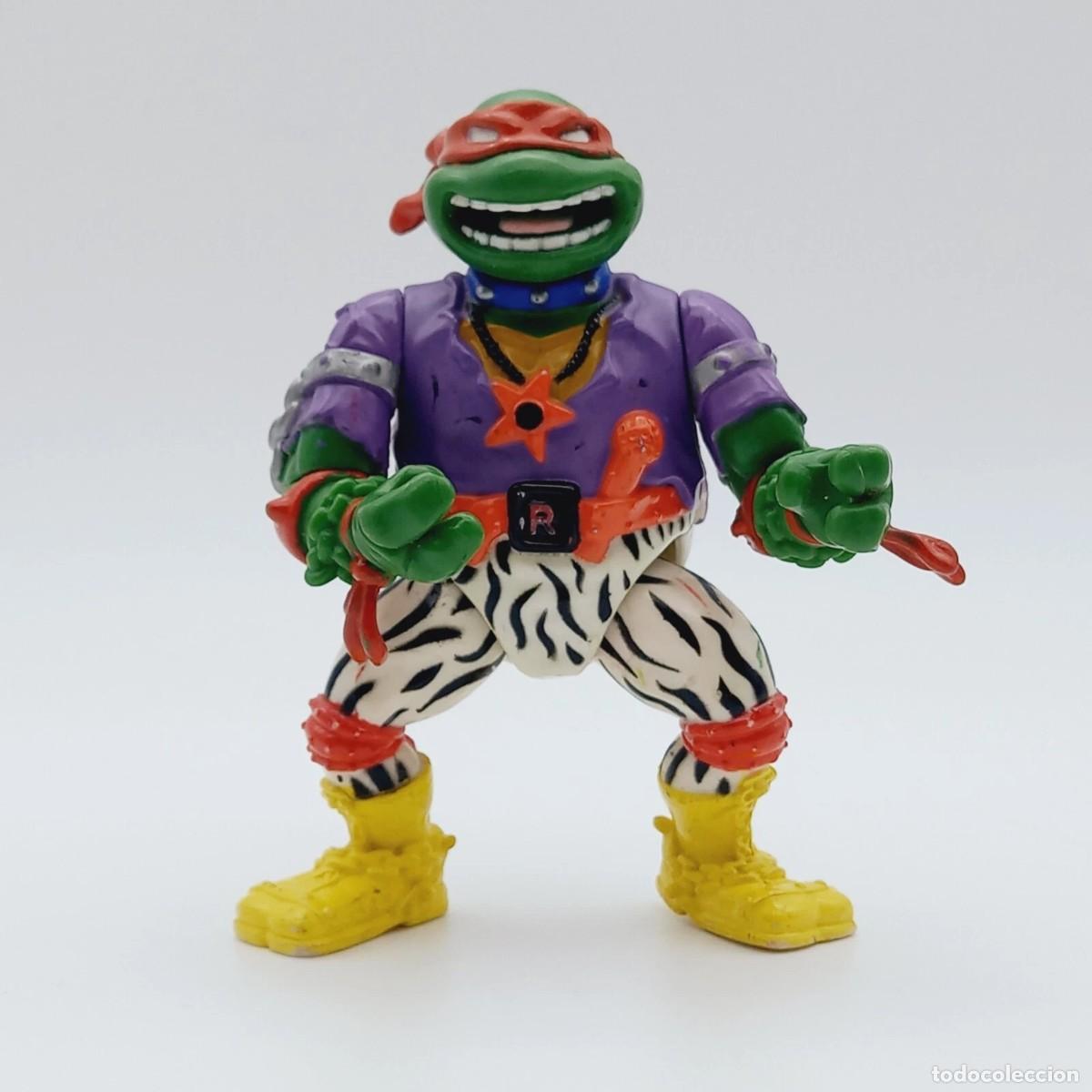 Figuras y Mu&ntilde;ecos Tortugas Ninja: mu&ntilde;eco TMNT figura Tortugas nINJA Rock 'N Rollin Heavy Metal Playmates Toys 1991 RaPHAEL
