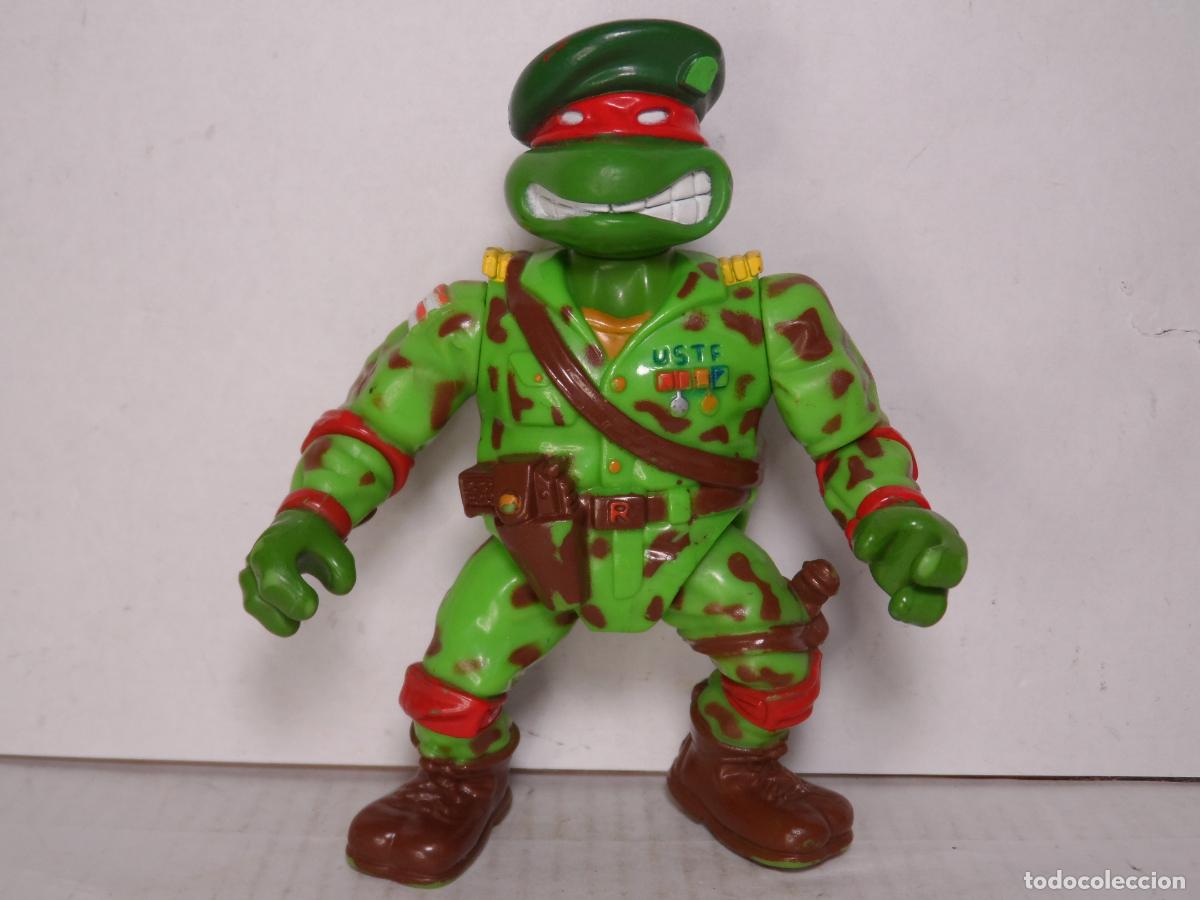 Figure e Bambolotti Tortugas Ninja: FIGURA TMNT MILITARY / GREEN BERET RAPHAEL 1991 PLAYMATES