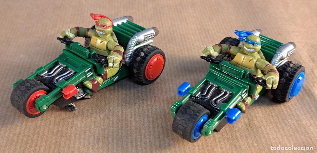 Figuras y mu&ntilde;ecos Tortugas Ninja: Pareja de motos Carrera GO!!! Tortugas Ninja, a&ntilde;os 2000