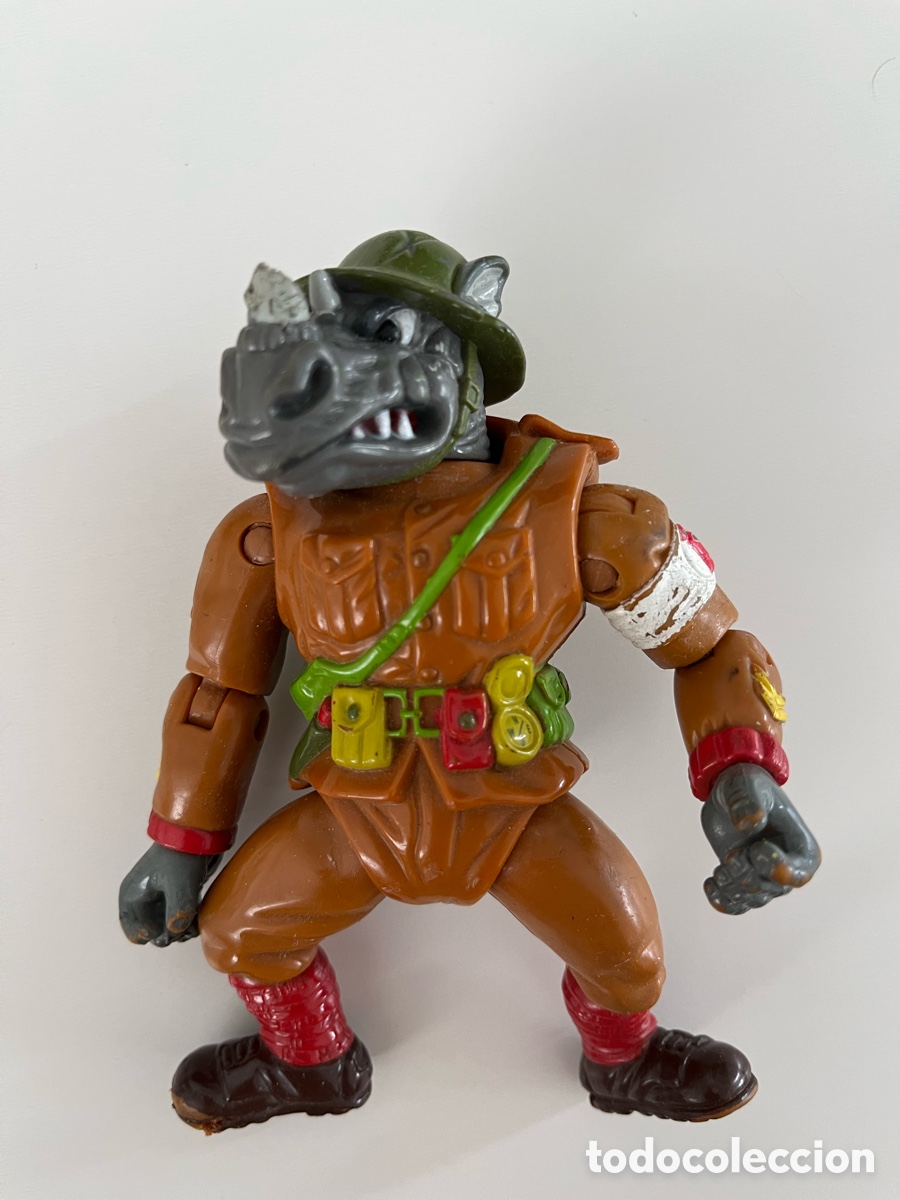Figurines et Jouets Tortues Ninja: TMNT Dimwit Doughboy Rocksteady Mutant Military II Playmates 1992 vintage