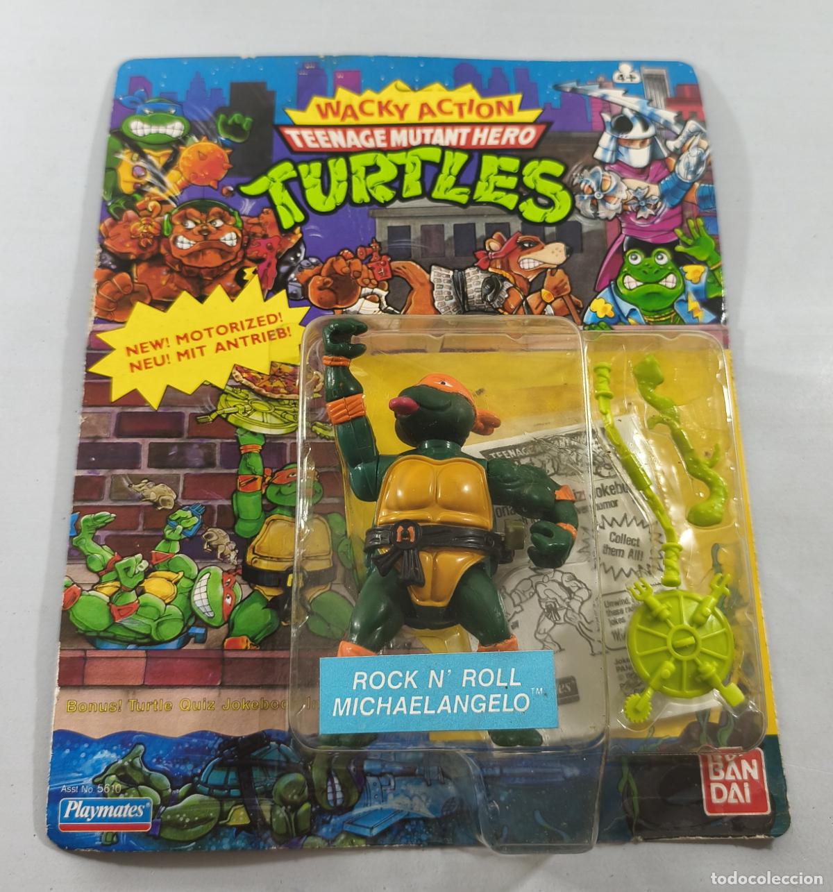Figuras y mu&ntilde;ecos Tortugas Ninja: TORTUGAS NINJA DE BANDAI ROCK N' ROLL MICHAELANGELO, A&Ntilde;O 1988, EN BLISTER. CC