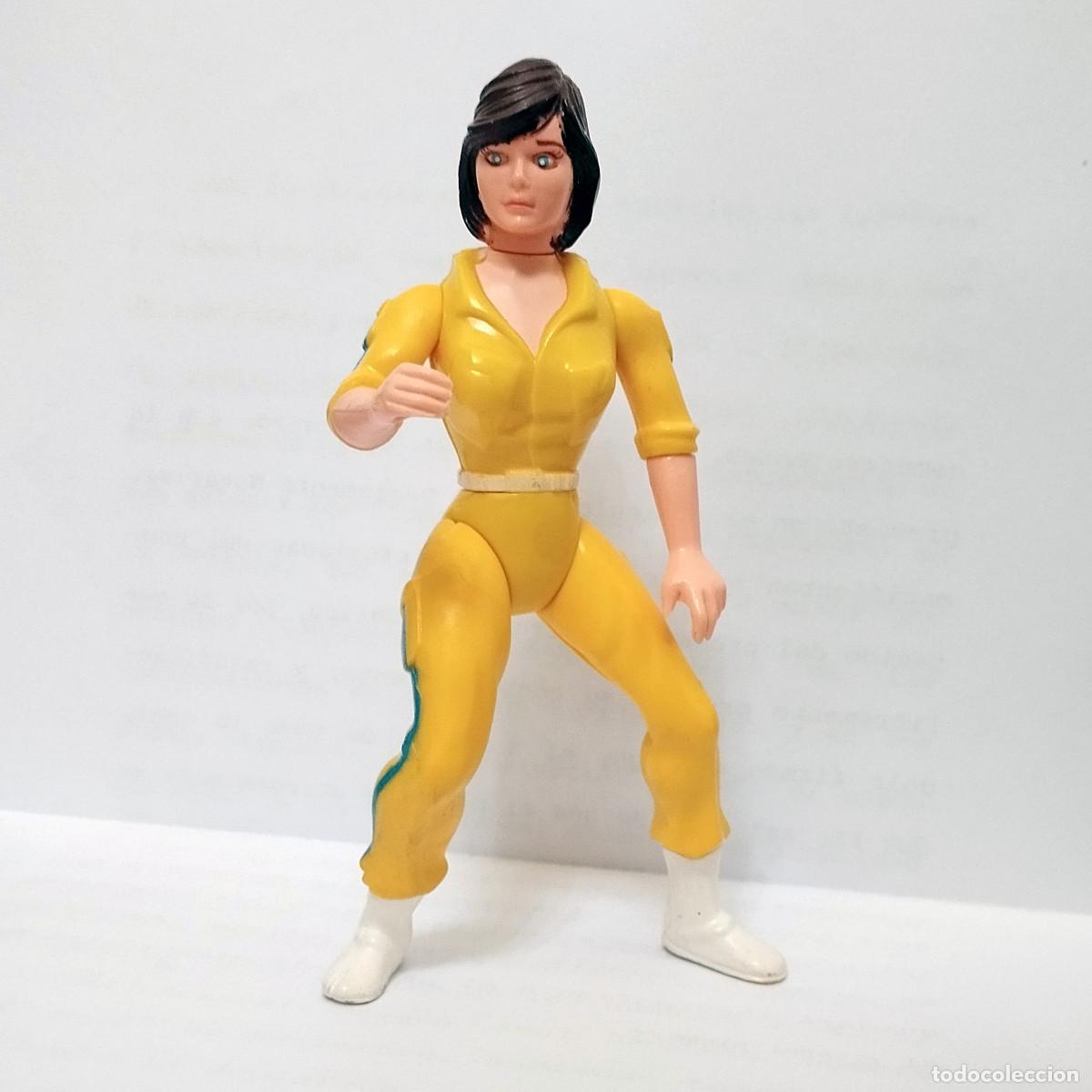 Figure e Bambolotti Tortugas Ninja: TORTUGAS NINJA: APRIL O'NEIL, PRIMERA VERSI&Oacute;N CON LINEAS AZULES (BANDAI 1988)