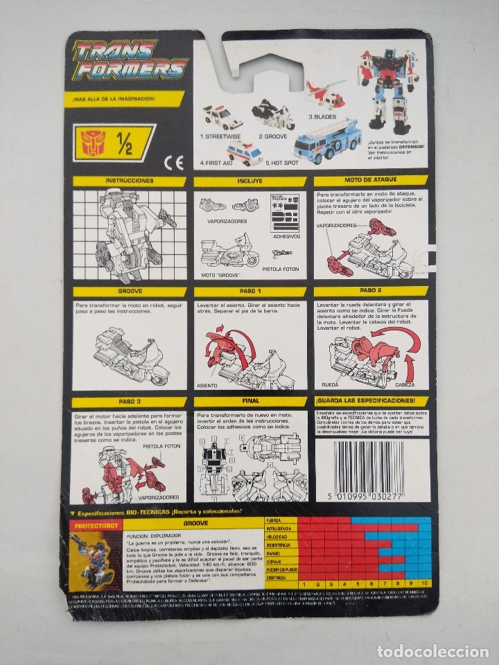 Figuras y mu&ntilde;ecos Transformers: TRANSFORMERS PROTECTOBOT-GROOVE/MB ESPA&Ntilde;A 1990. - Foto 2