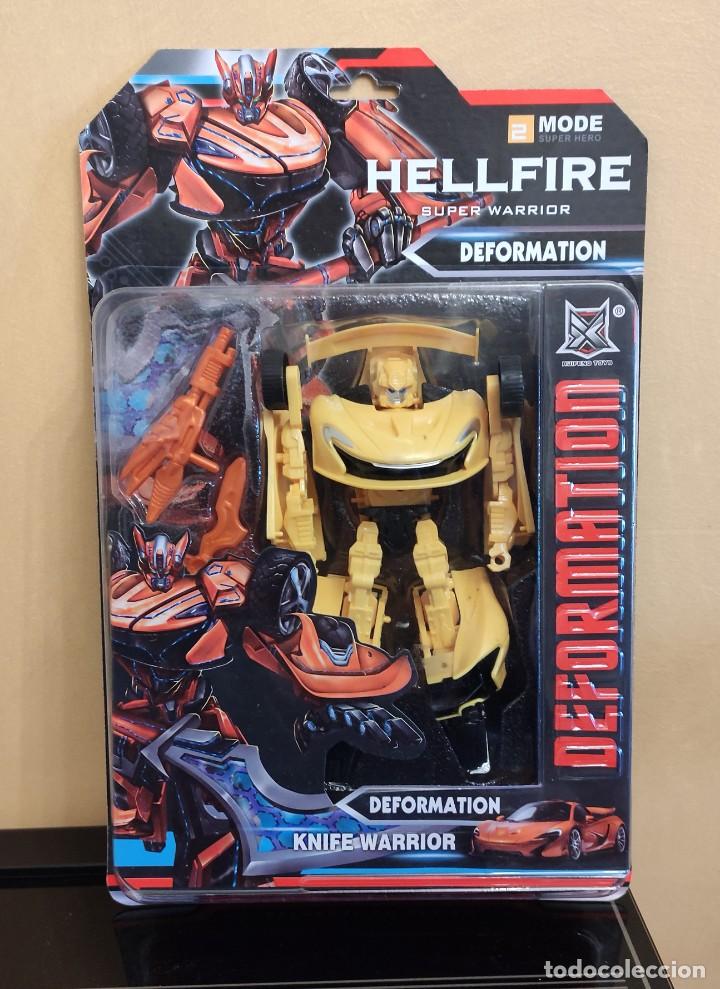 Figuras y mu&ntilde;ecos Transformers: TRANSFORMERS - HELLFIRE, SUPER WARRIOR - GUERRERO DEL INFIERNO - COCHE TRANSFORMABLE. - Foto 1