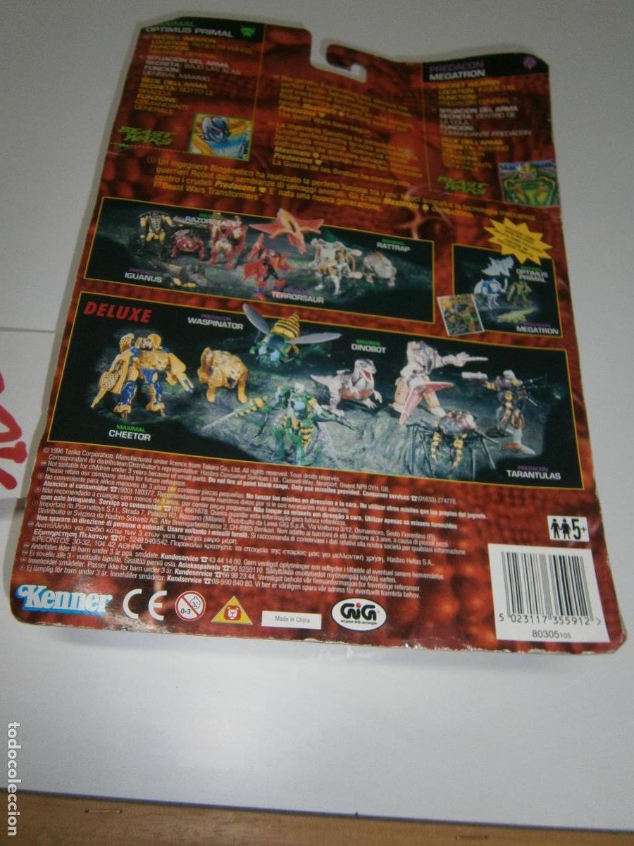 Figuras y mu&ntilde;ecos Transformers: ANTIGUO BLISTER BEAST WARS - OPTIMUS PRIMAL Y MEGATRON CON COMIC - Foto 2