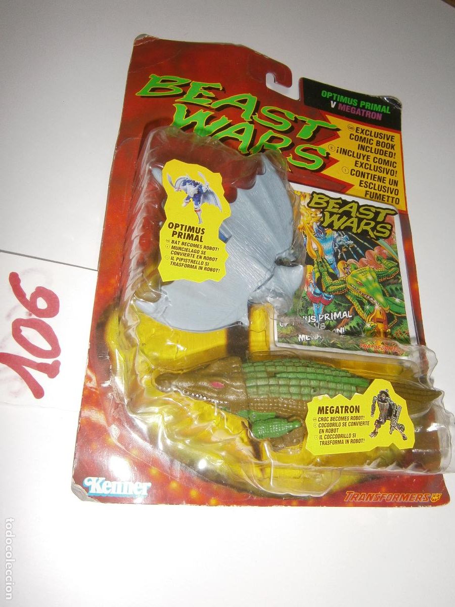 Figuras y mu&ntilde;ecos Transformers: ANTIGUO BLISTER BEAST WARS - OPTIMUS PRIMAL Y MEGATRON CON COMIC - Foto 1